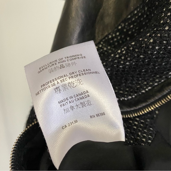 Judith and Charles Knit Leather Trim Black Dress - Picture 10 of 11